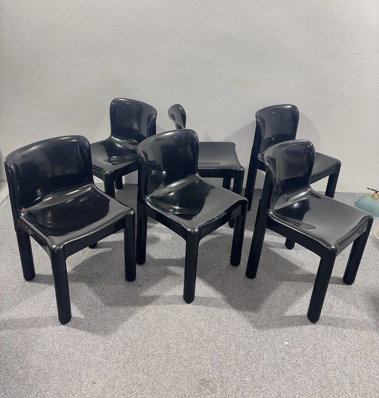 6 Chairs 4875 by Carlo Bartoli for Kartell, 1970s 8