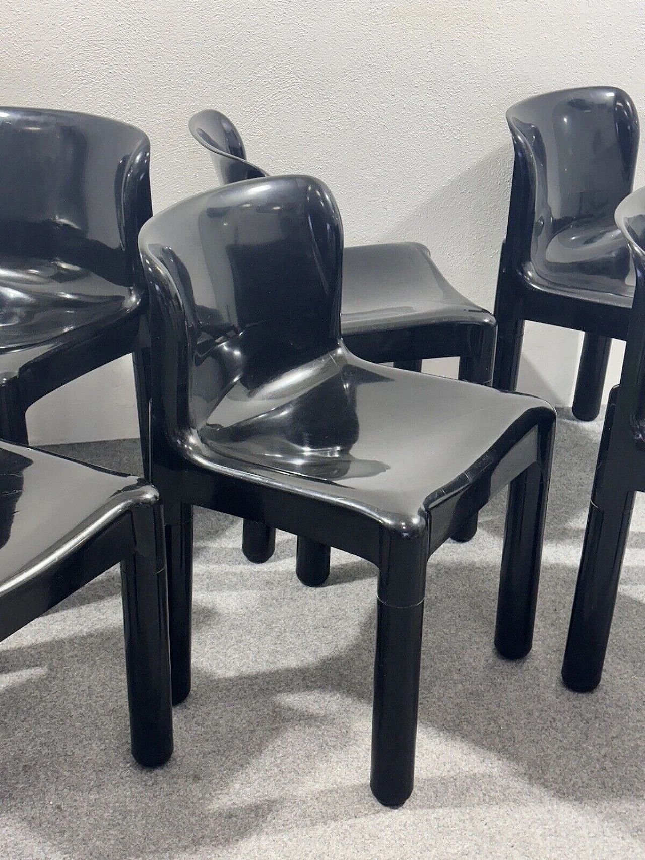 6 Chairs 4875 by Carlo Bartoli for Kartell, 1970s 9