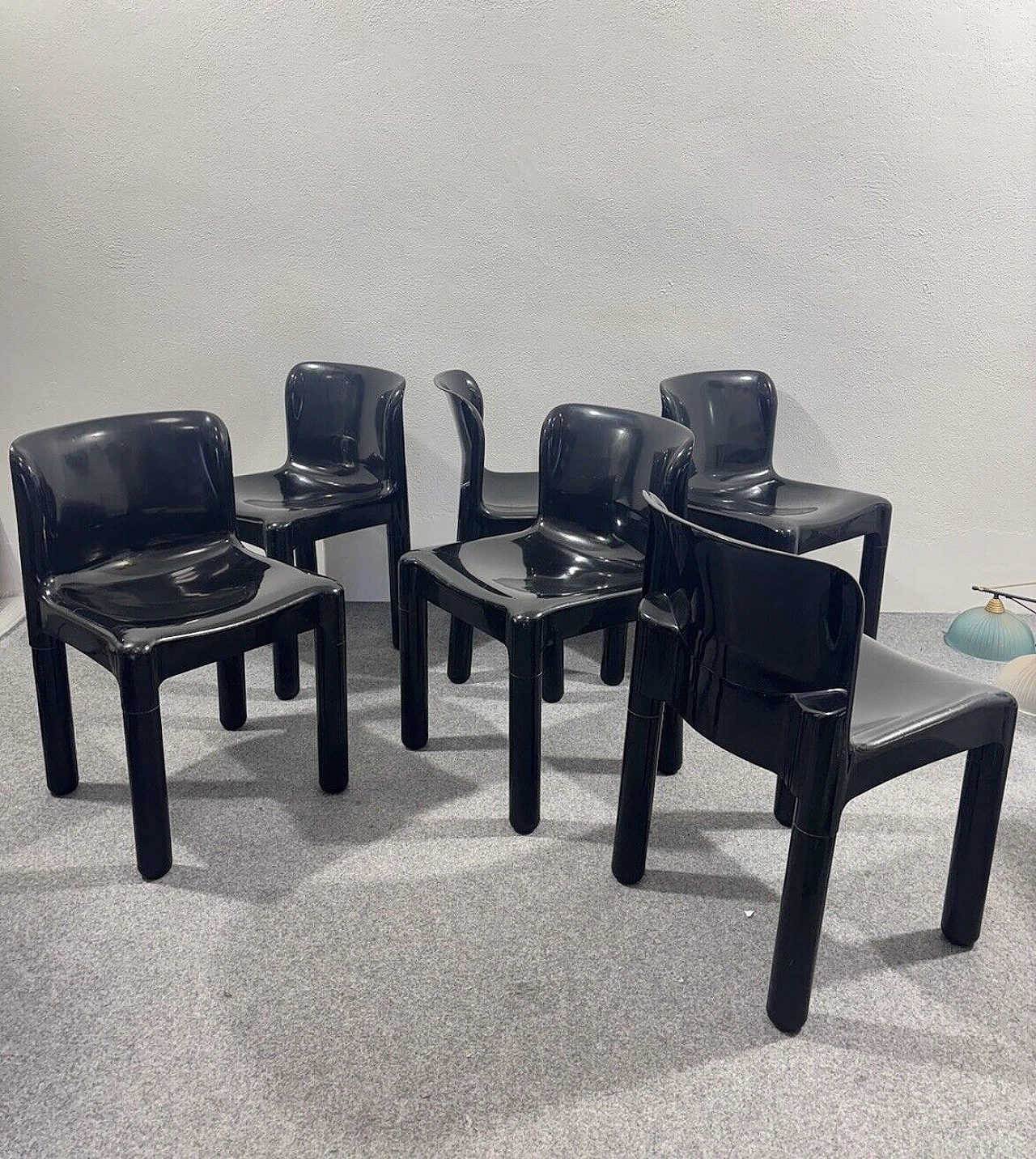6 Chairs 4875 by Carlo Bartoli for Kartell, 1970s 12