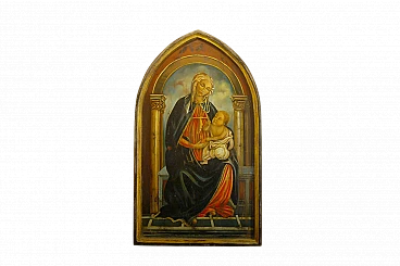 Madonna of the Roses, painting on panel, 19th century