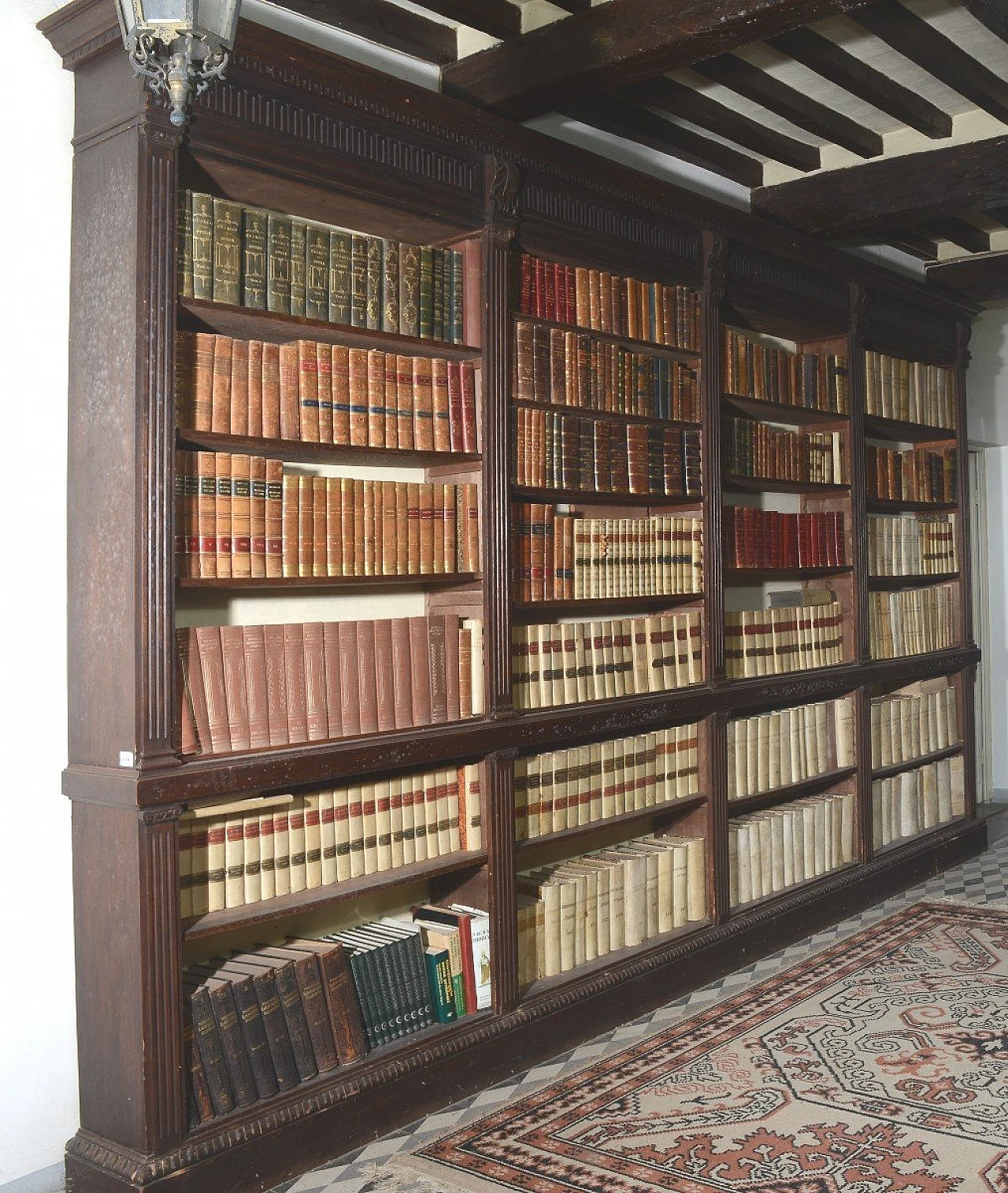 Libreria a giorno in legno massiccio, fine '800 4