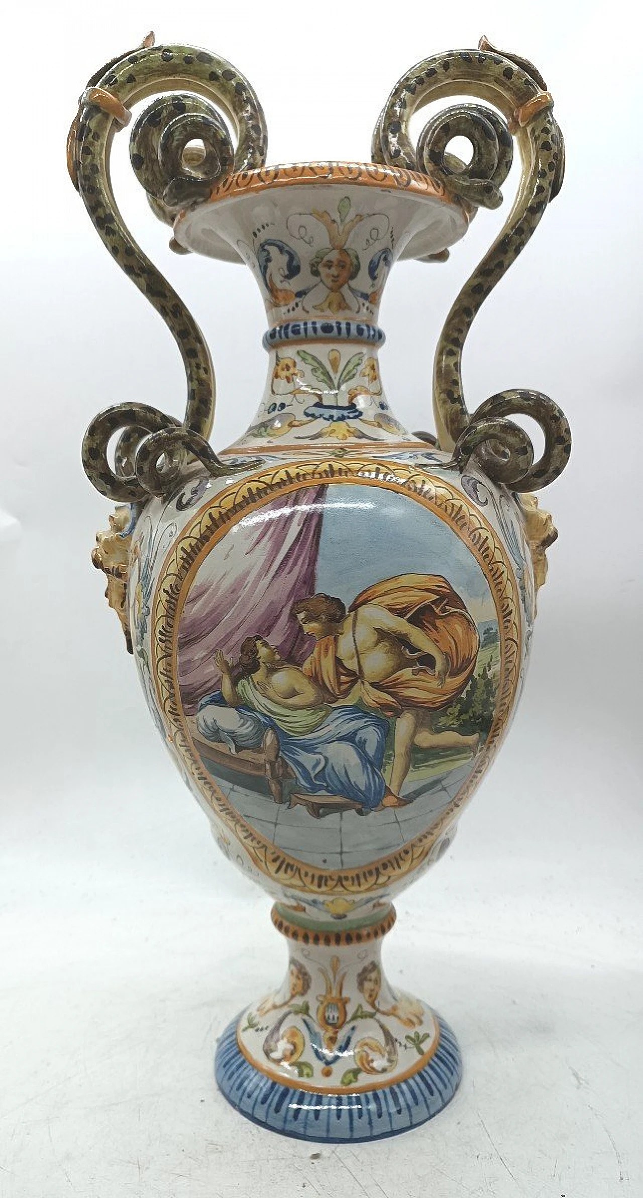 Pair of majolica vases by Mollica manufactory, 19th century 6