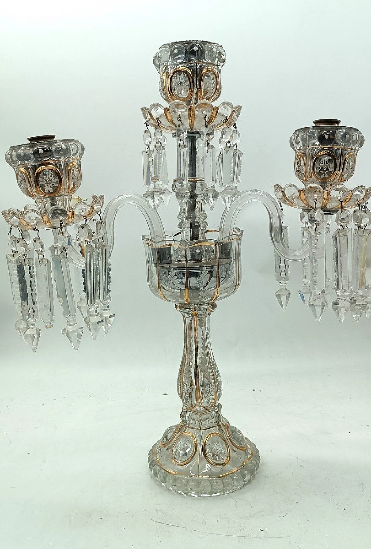 Candelabro in cristallo di Baccarat, inizio '900 3