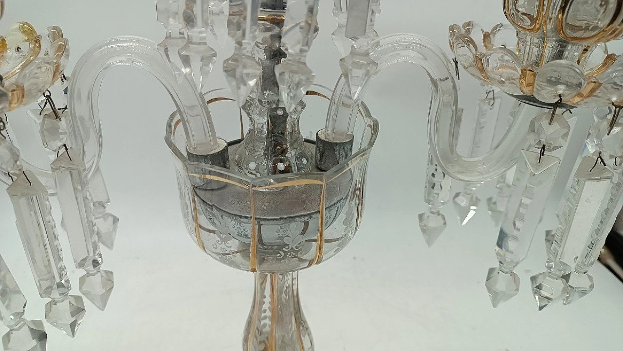 Candelabro in cristallo di Baccarat, inizio '900 5