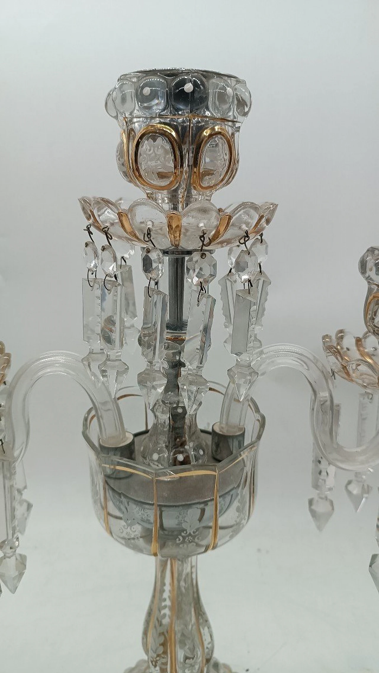 Candelabro in cristallo di Baccarat, inizio '900 6