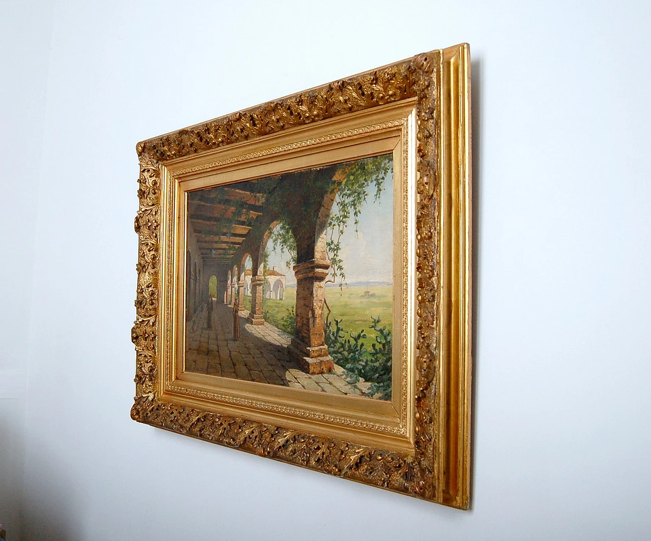 Achille Vianelli, Il chiostro, olio su tela, 1886 2