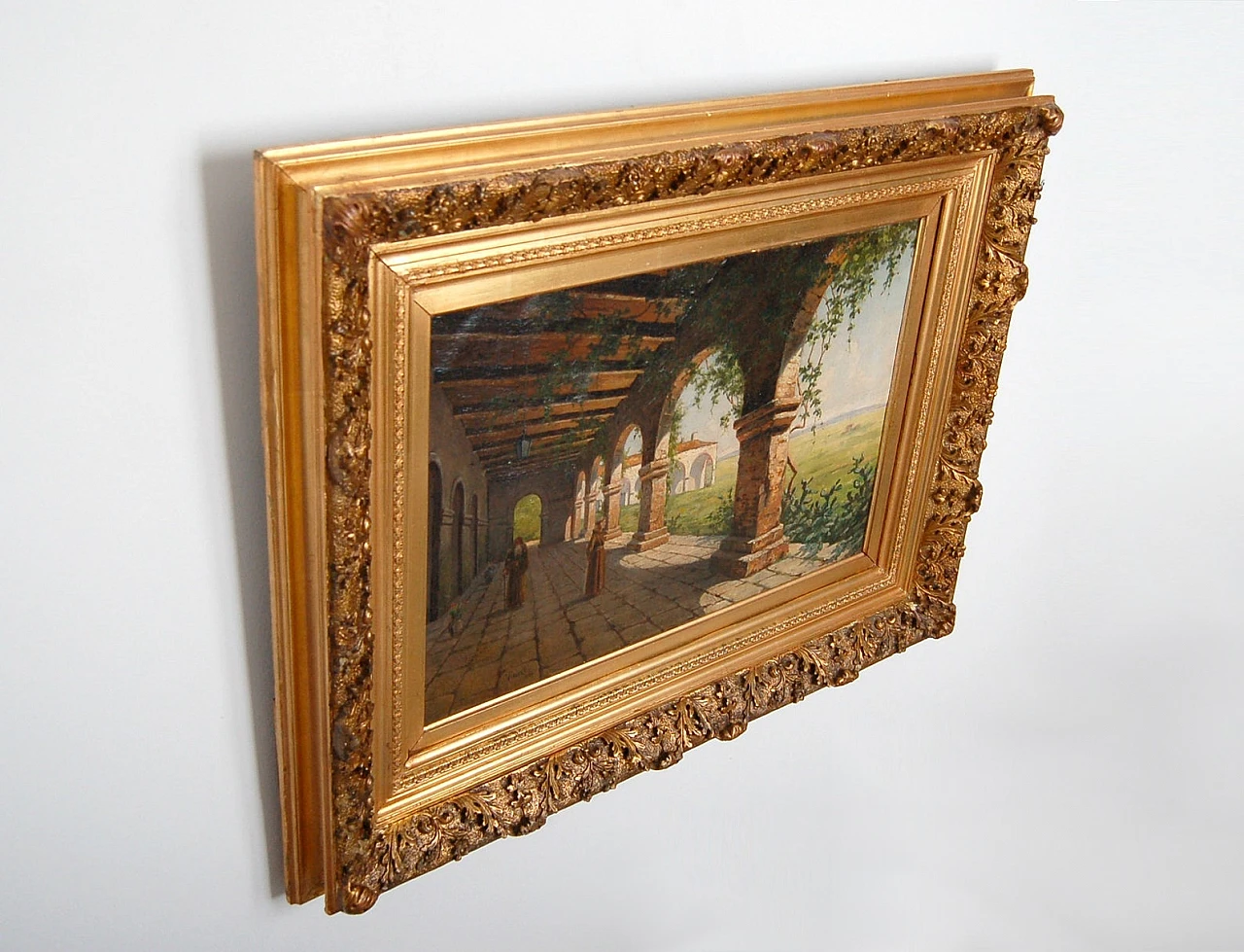 Achille Vianelli, Il chiostro, olio su tela, 1886 3