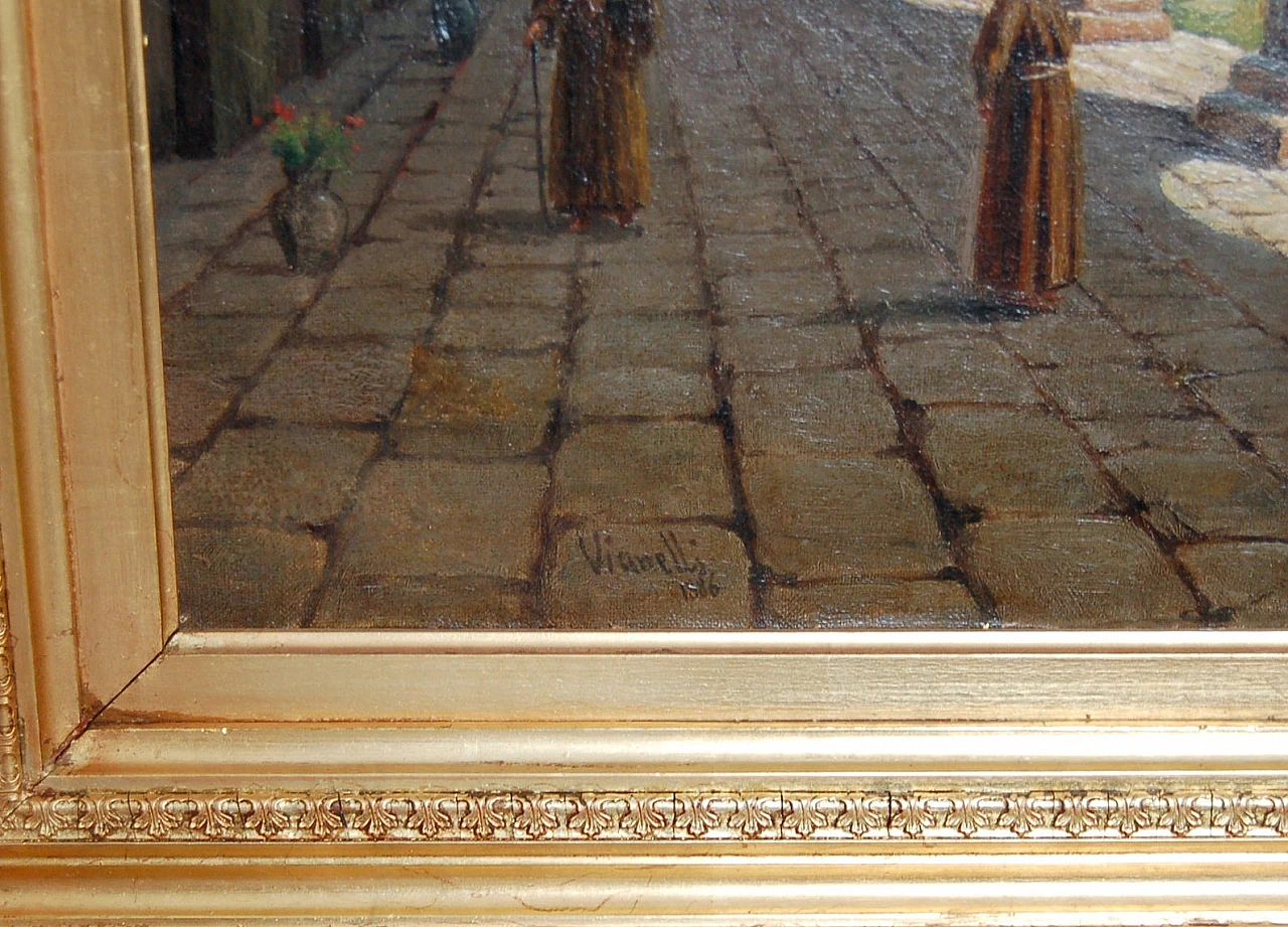 Achille Vianelli, Il chiostro, olio su tela, 1886 6