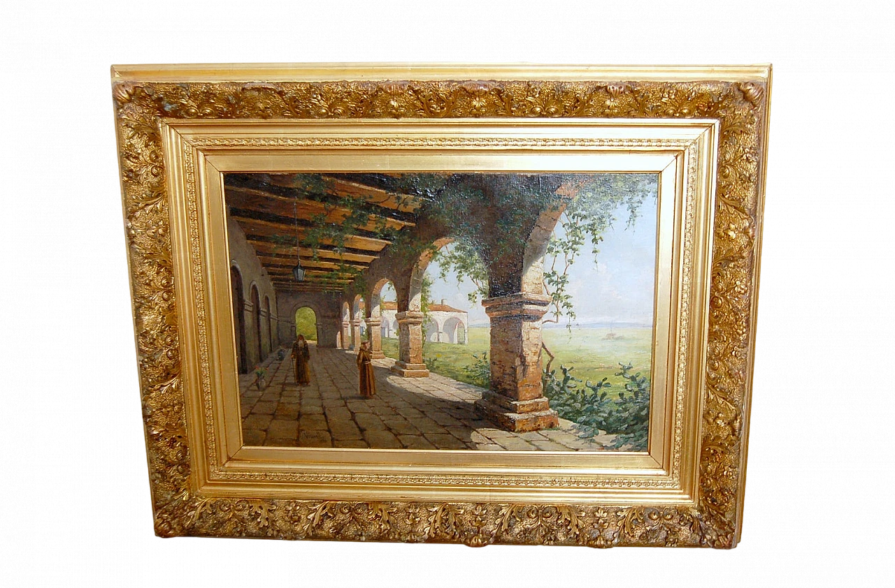 Achille Vianelli, Il chiostro, olio su tela, 1886 9