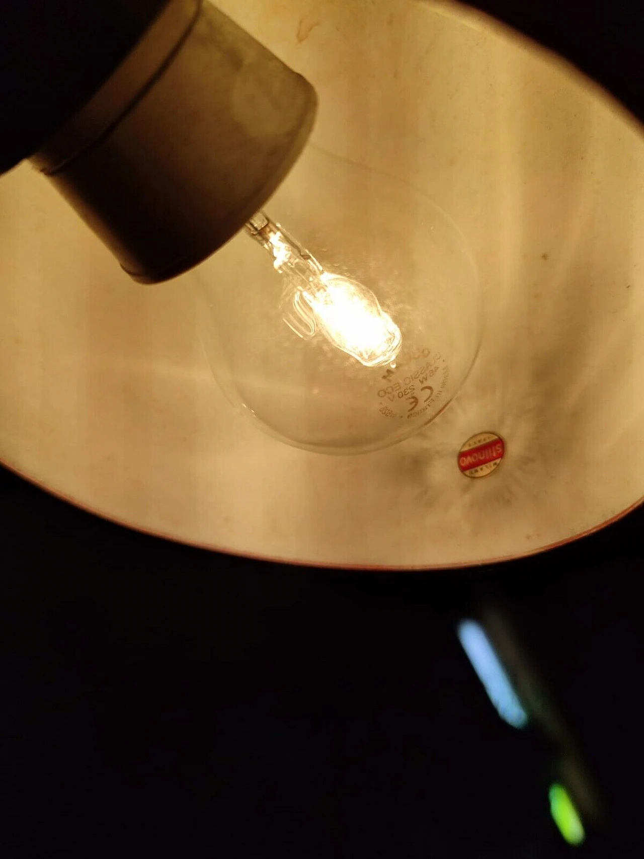 Lampada da terra in metallo verniciato rosso di Stilnovo, anni '60 2