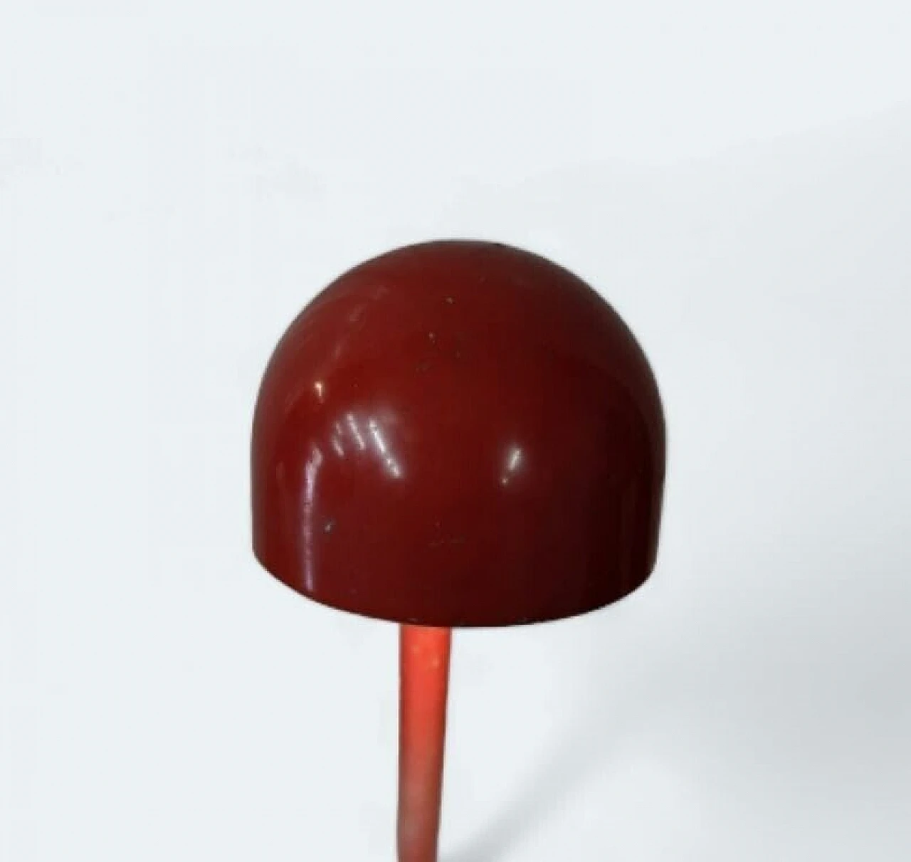 Lampada da terra in metallo verniciato rosso di Stilnovo, anni '60 10