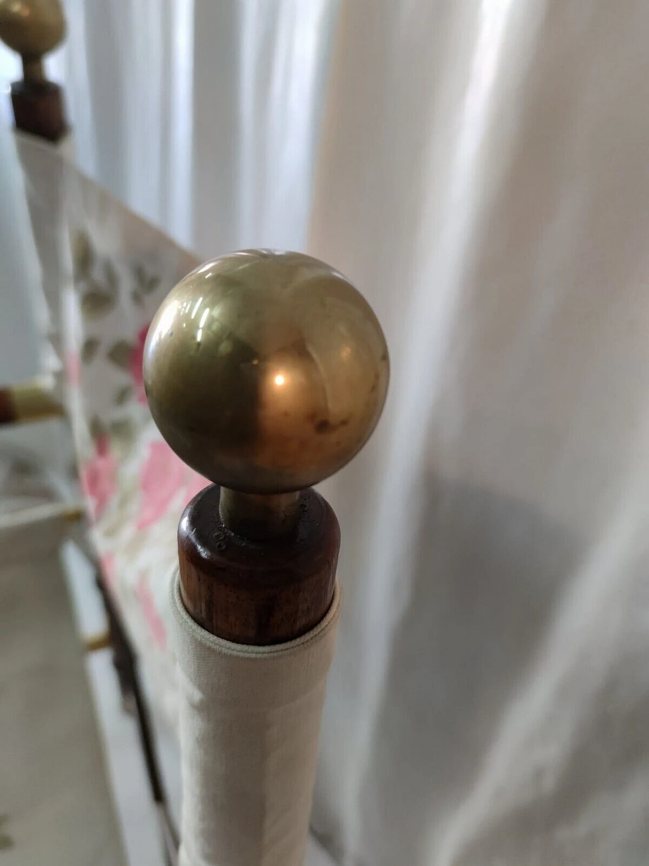 Poltrona da regista Safari in bambù, ottone e tessuto, anni '60 5