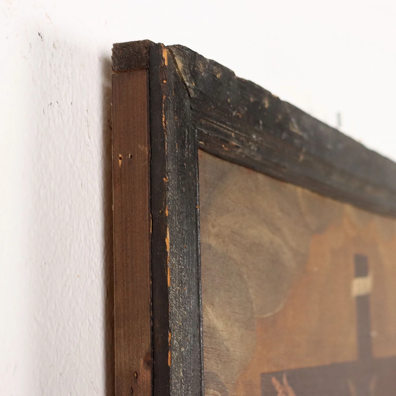 Crucifixion with Saints Paul, Magdalene and Bartholomew, oil painting on canvas, 17th century 10