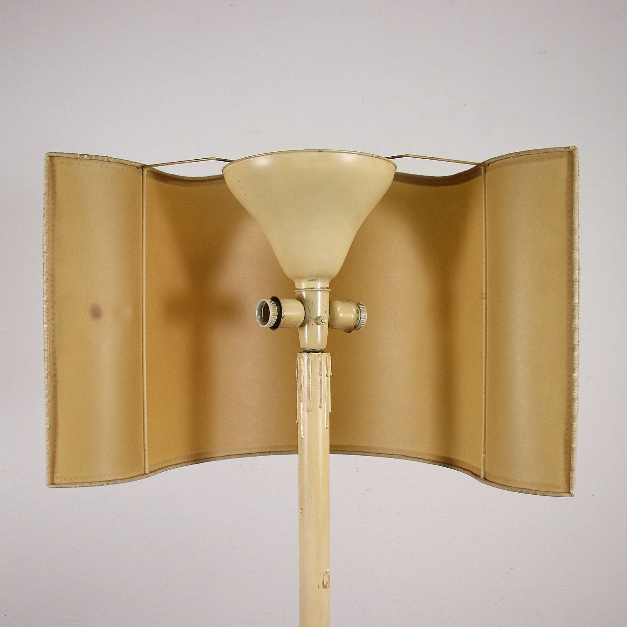 Silvered torch turned into a lamp, late 19th century 5