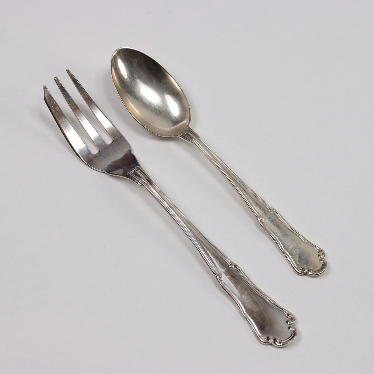 Silver & stainless steel cutlery for 12 people by Coricama 4
