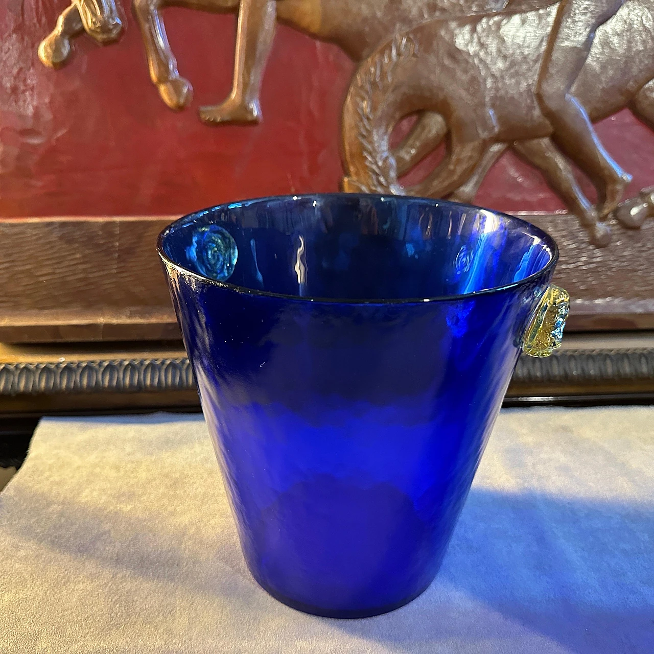 Coppia di refrigeratori in vetro di Murano di Venini, anni '80 3