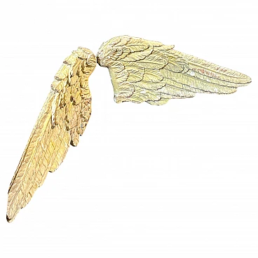 Coppia di ali d'angelo laccate e intagliate a mano, '700