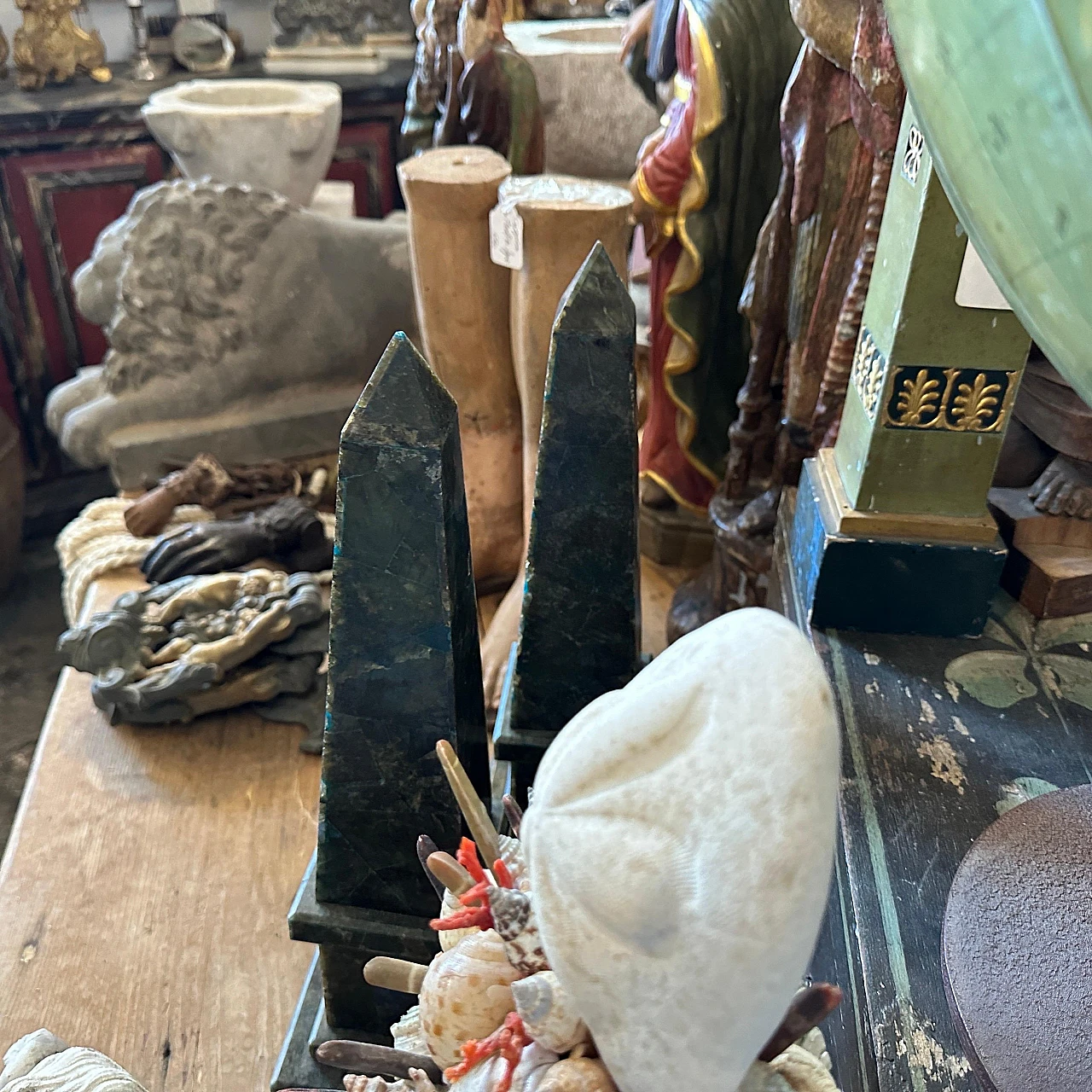 Coppia di obelischi in marmo verde e lapislazzuli, fine '800 10