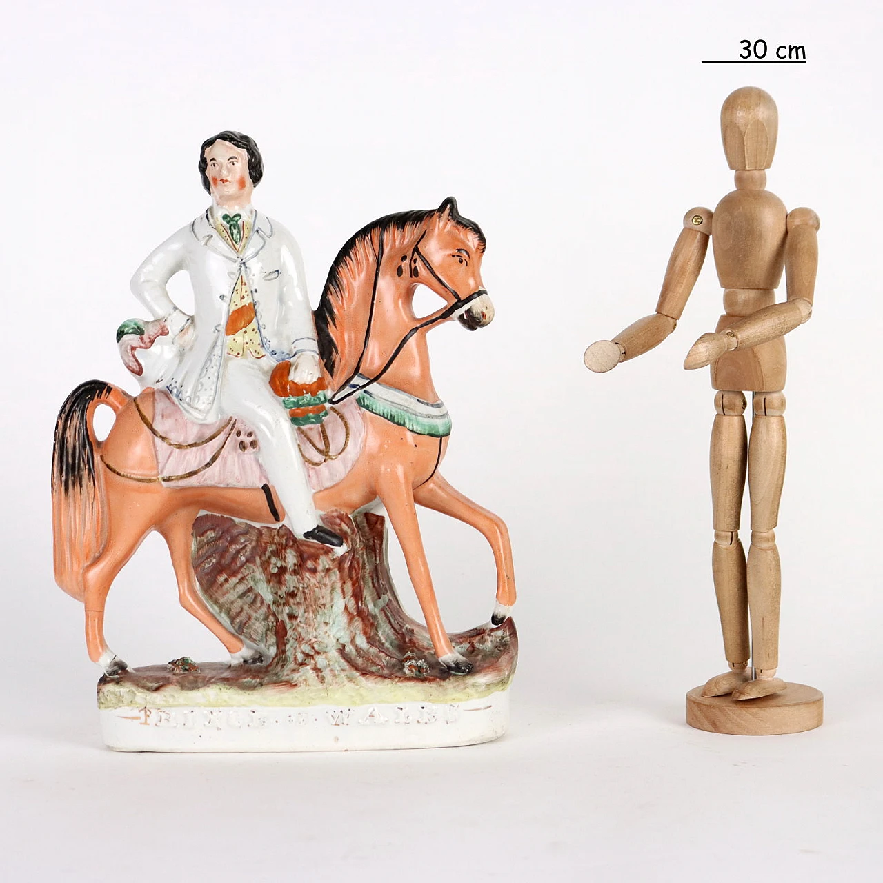 Prince of Wales on a horse in Staffordshire porcelain, 19th century 2