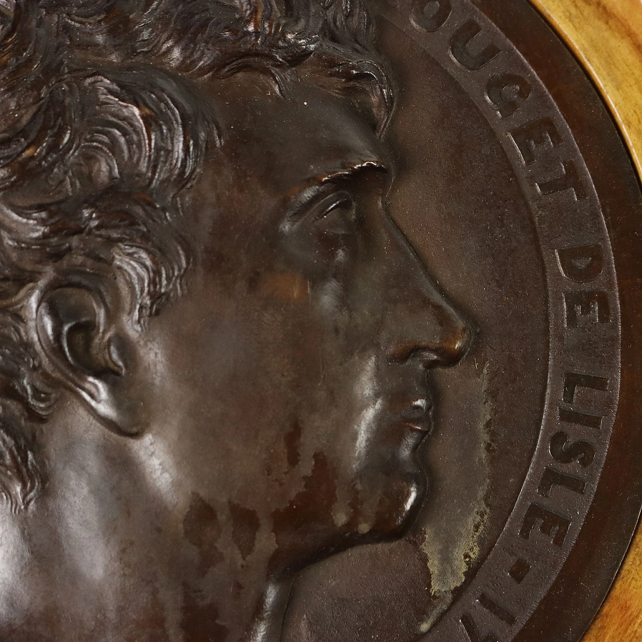 Léon-Alexandre Delhomme, pair of bronze medallions, 1877 4