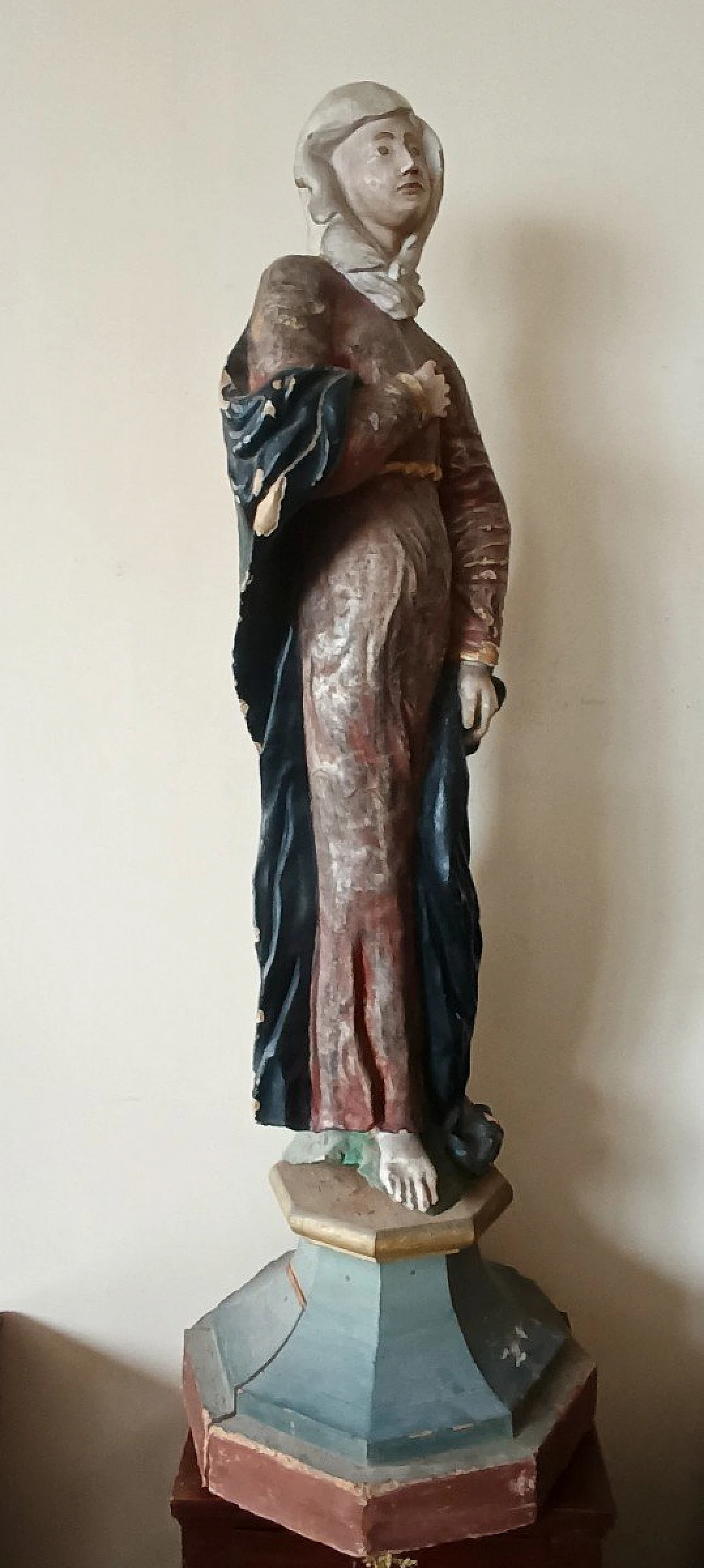 Maria Vergine, scultura in legno policromo, '600 1
