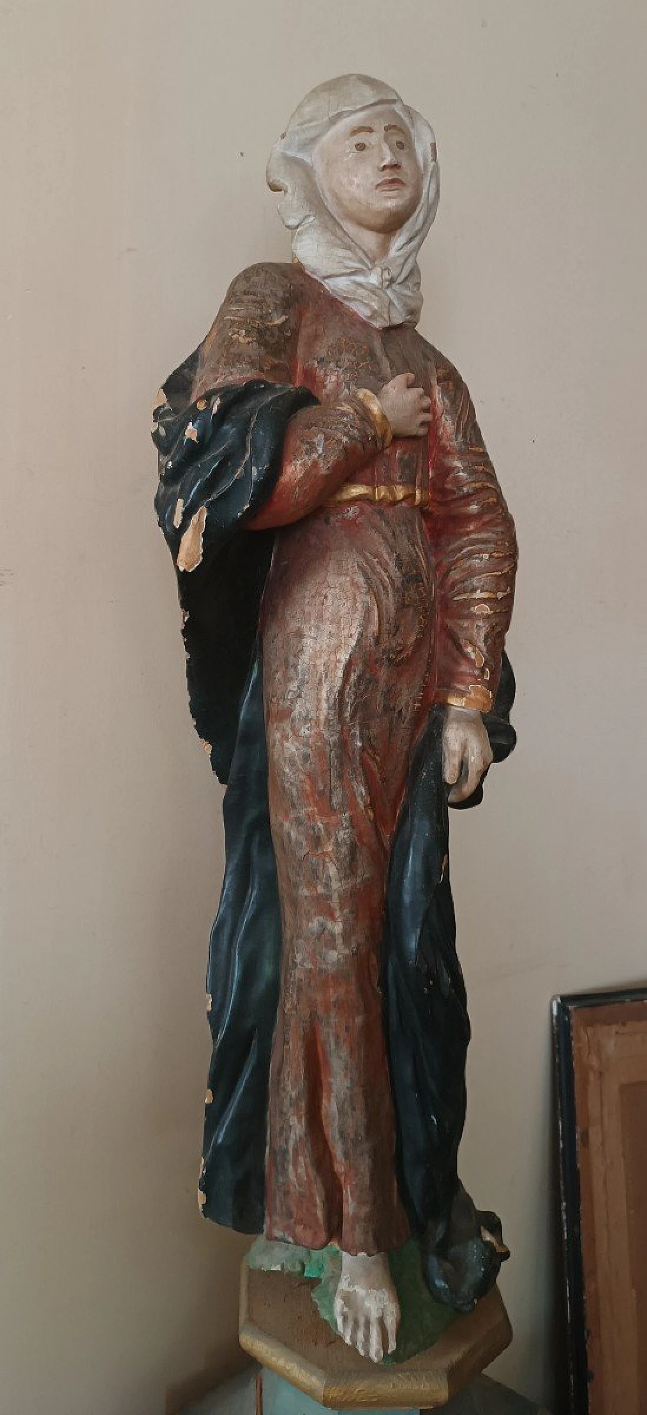 Maria Vergine, scultura in legno policromo, '600 2