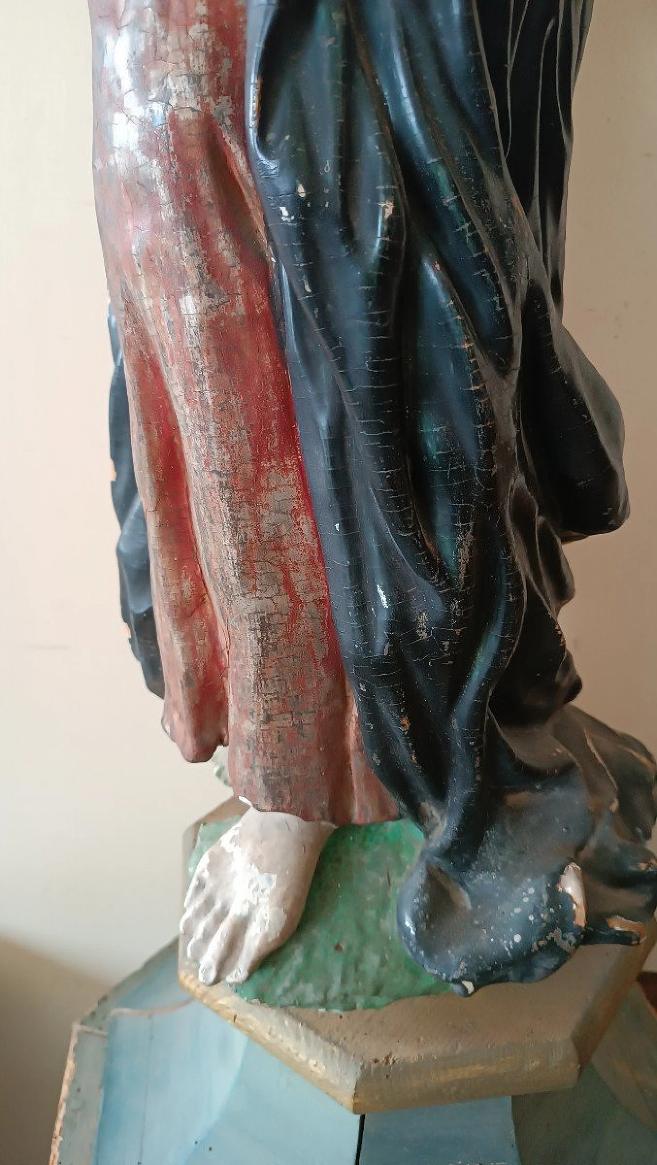 Maria Vergine, scultura in legno policromo, '600 9