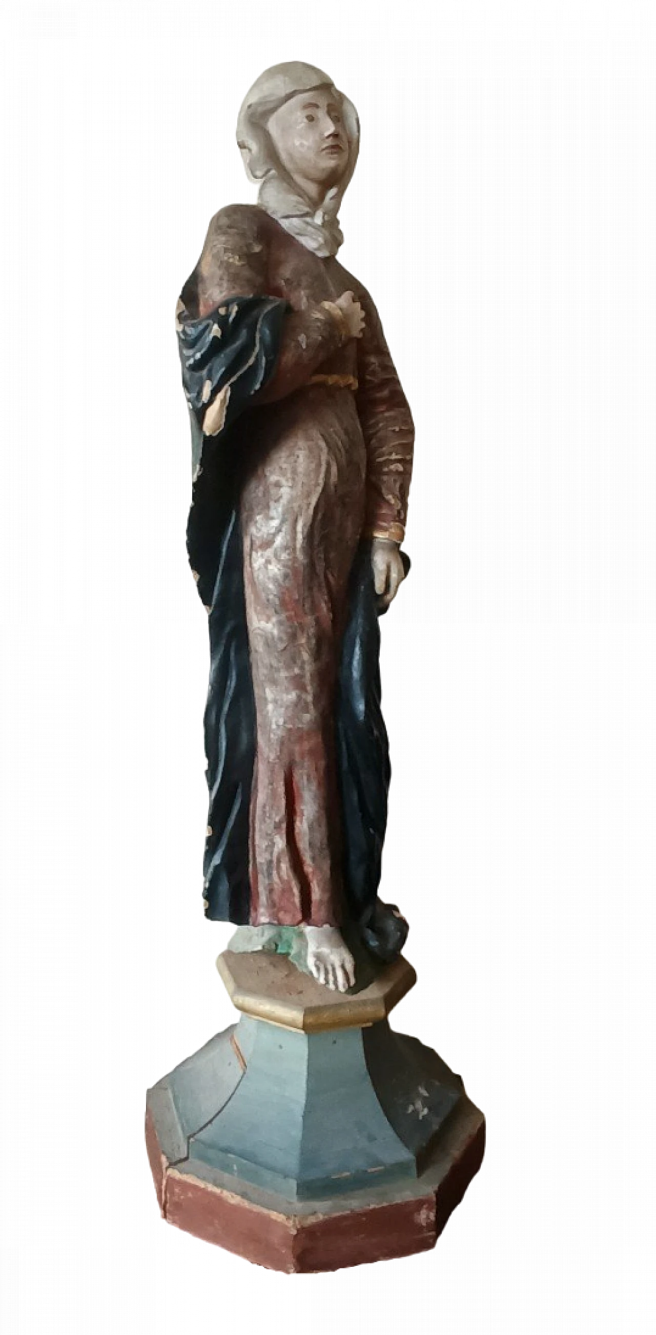 Maria Vergine, scultura in legno policromo, '600 13