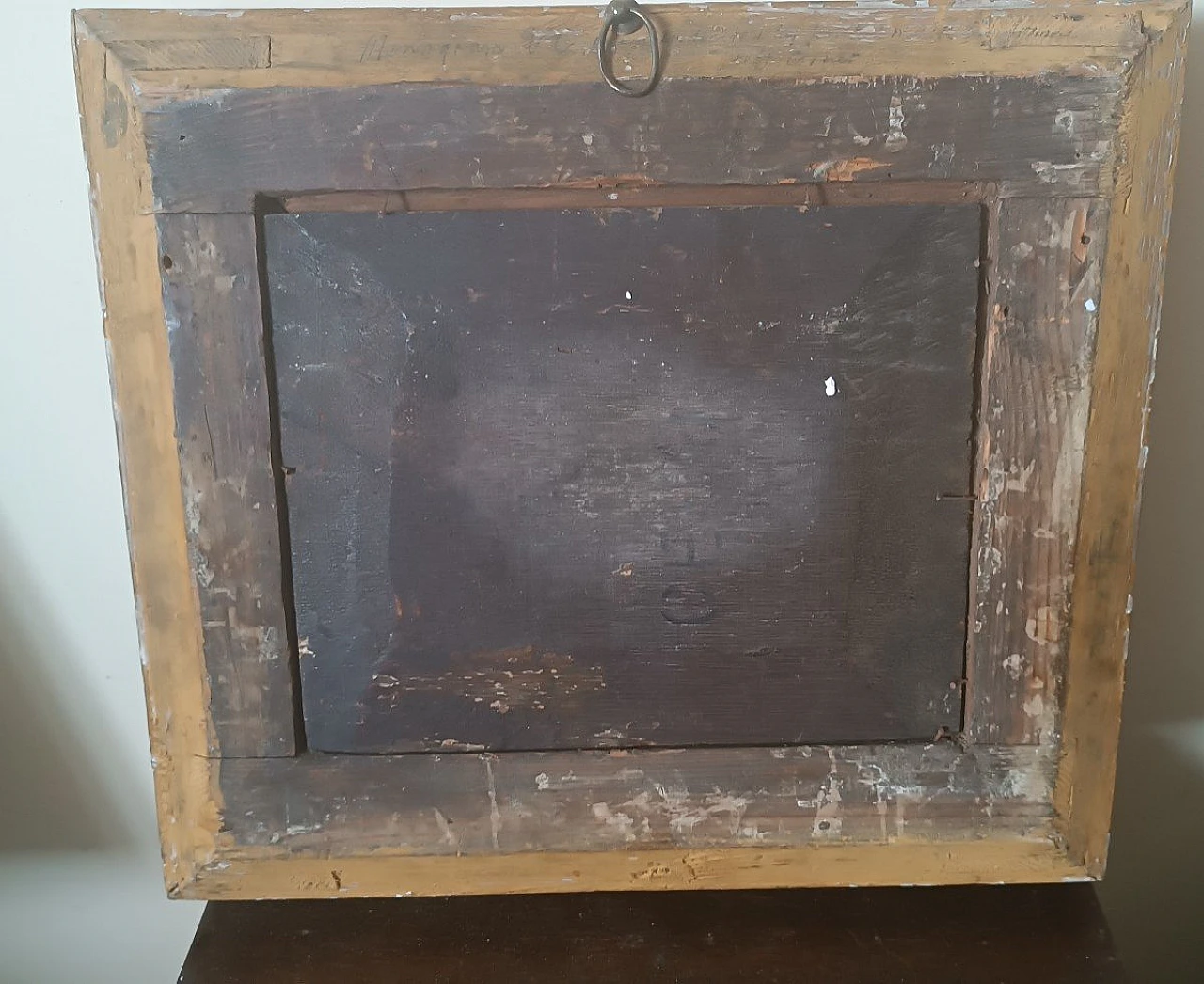 Bucolic landscape, oil painting on panel, second half of 18th century 5