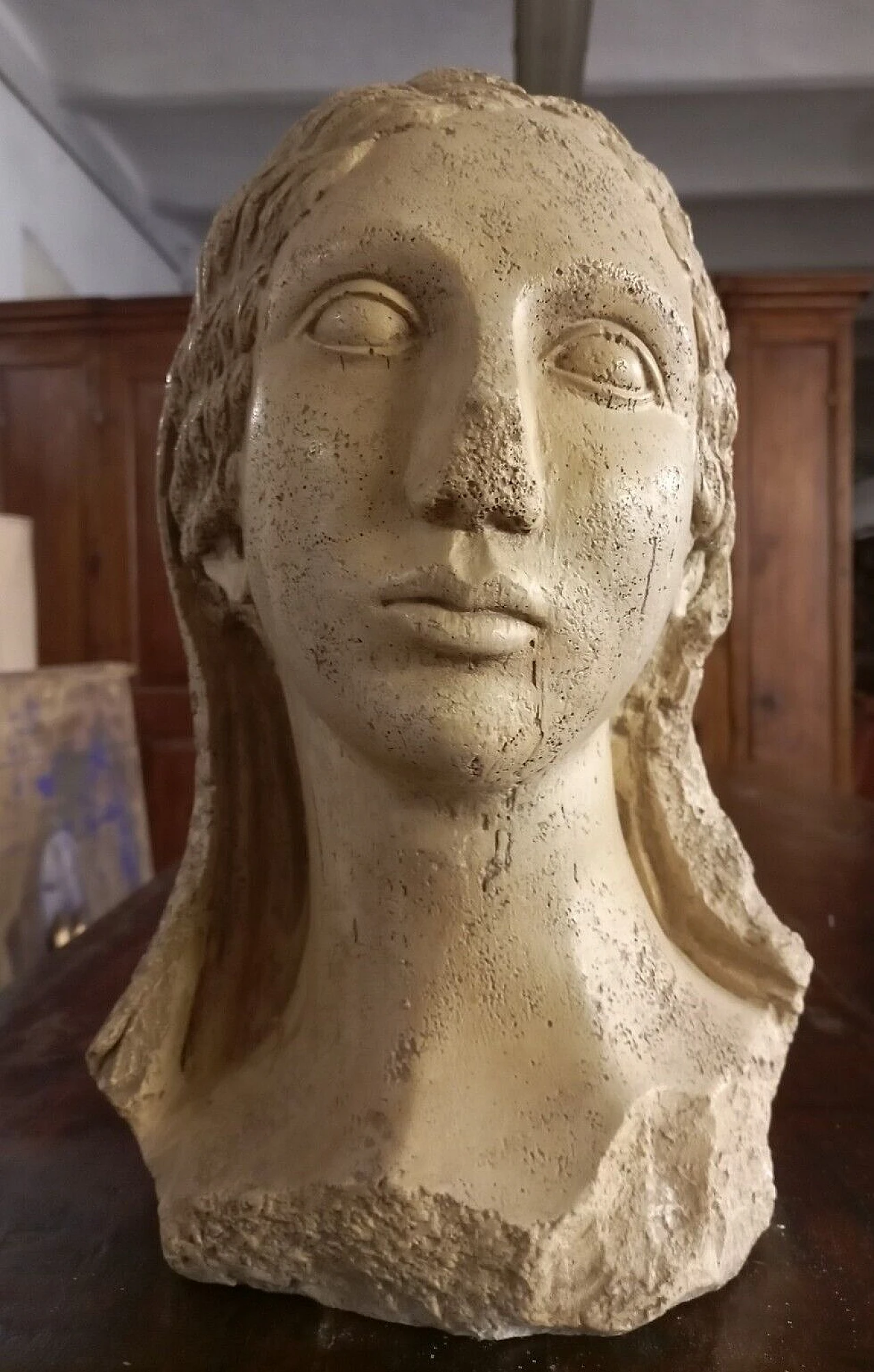 Volto di donna greca, scultura in gesso, inizio '900 13