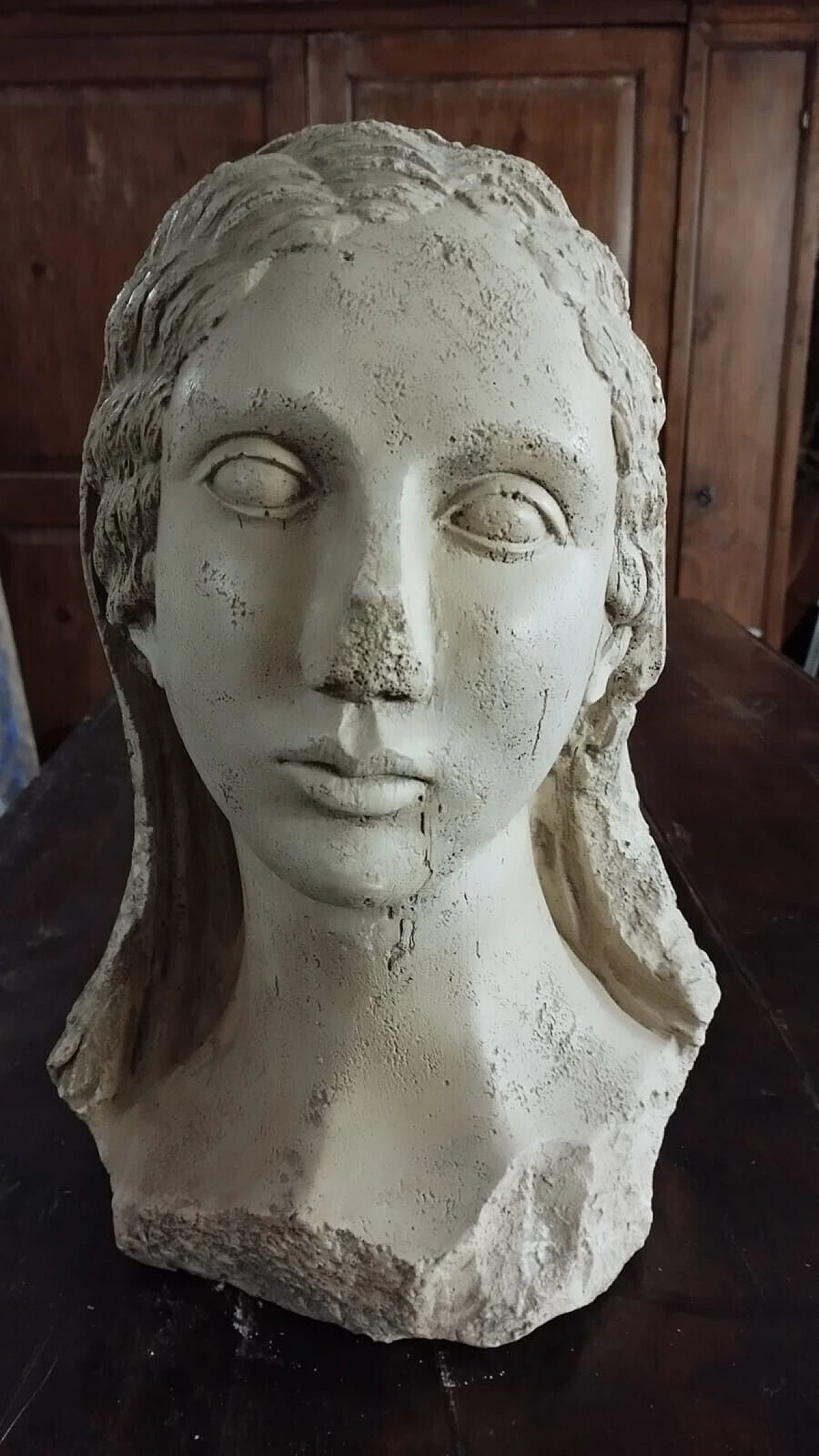 Volto di donna greca, scultura in gesso, inizio '900 15