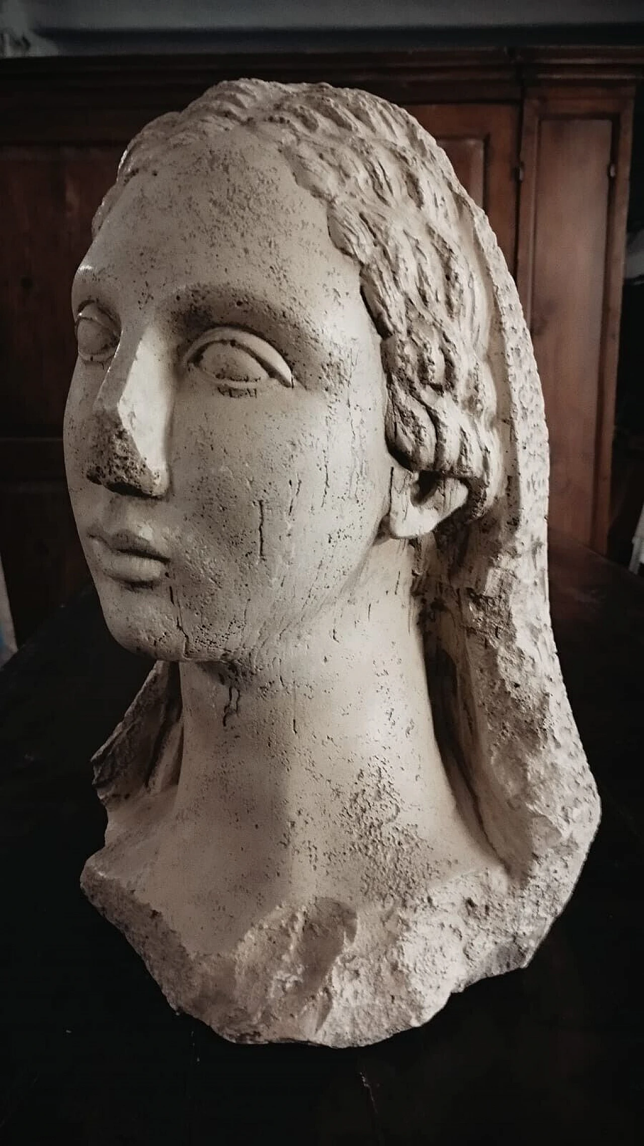 Volto di donna greca, scultura in gesso, inizio '900 16
