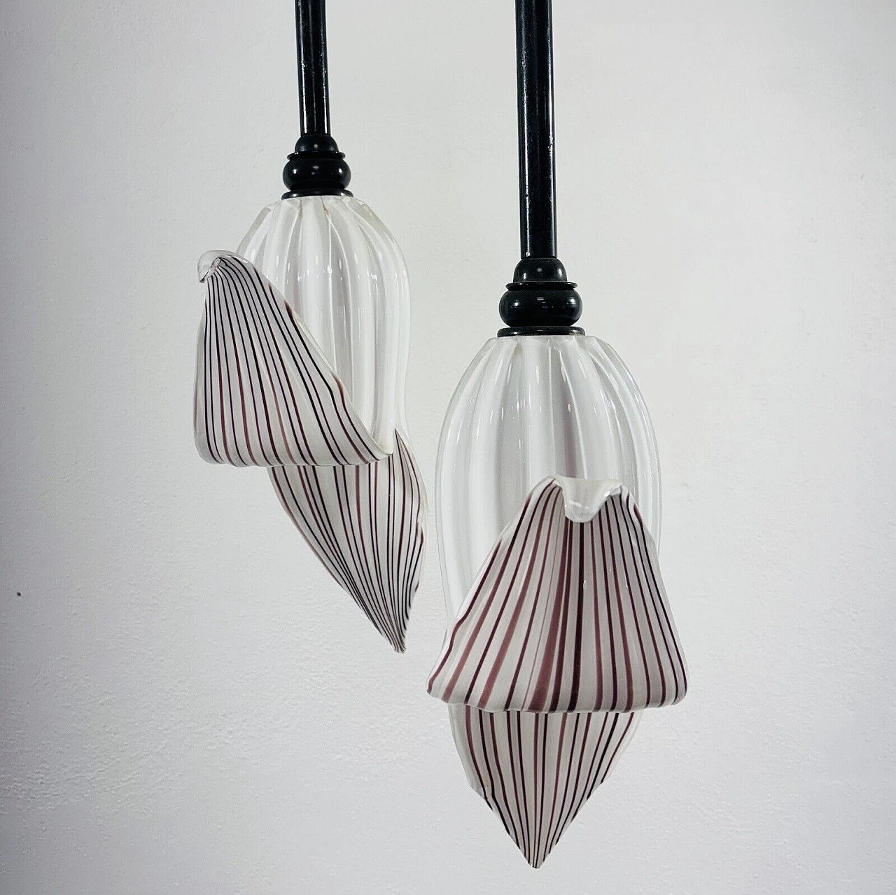 Lampadario in vetro di Murano nello stile di Martens e Toso, anni '60 5