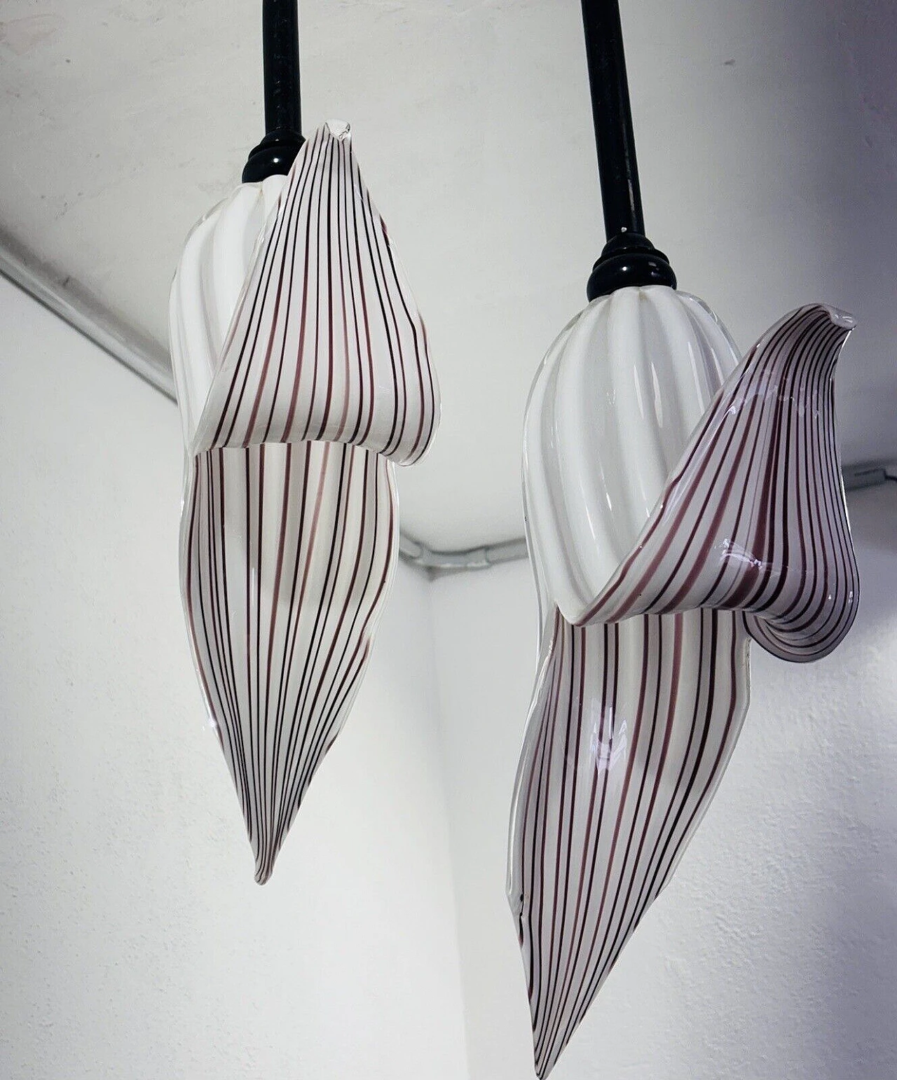 Lampadario in vetro di Murano nello stile di Martens e Toso, anni '60 9