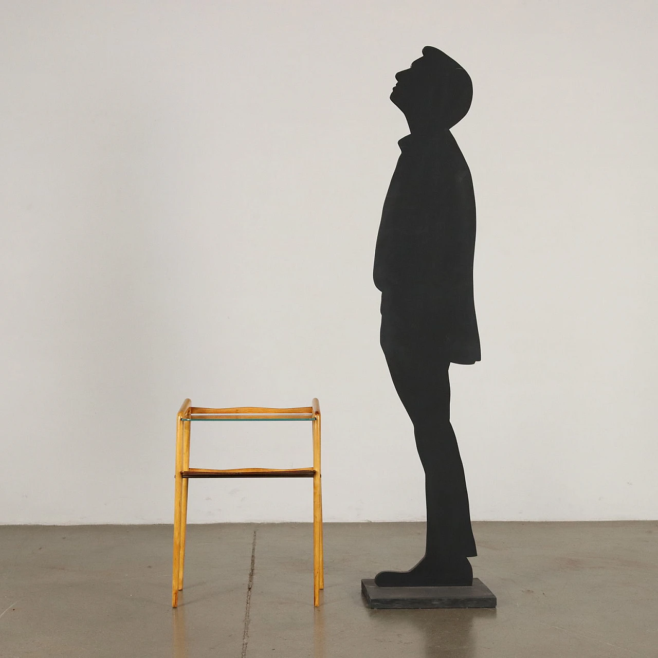 Beech and glass étagère, 1950s 2