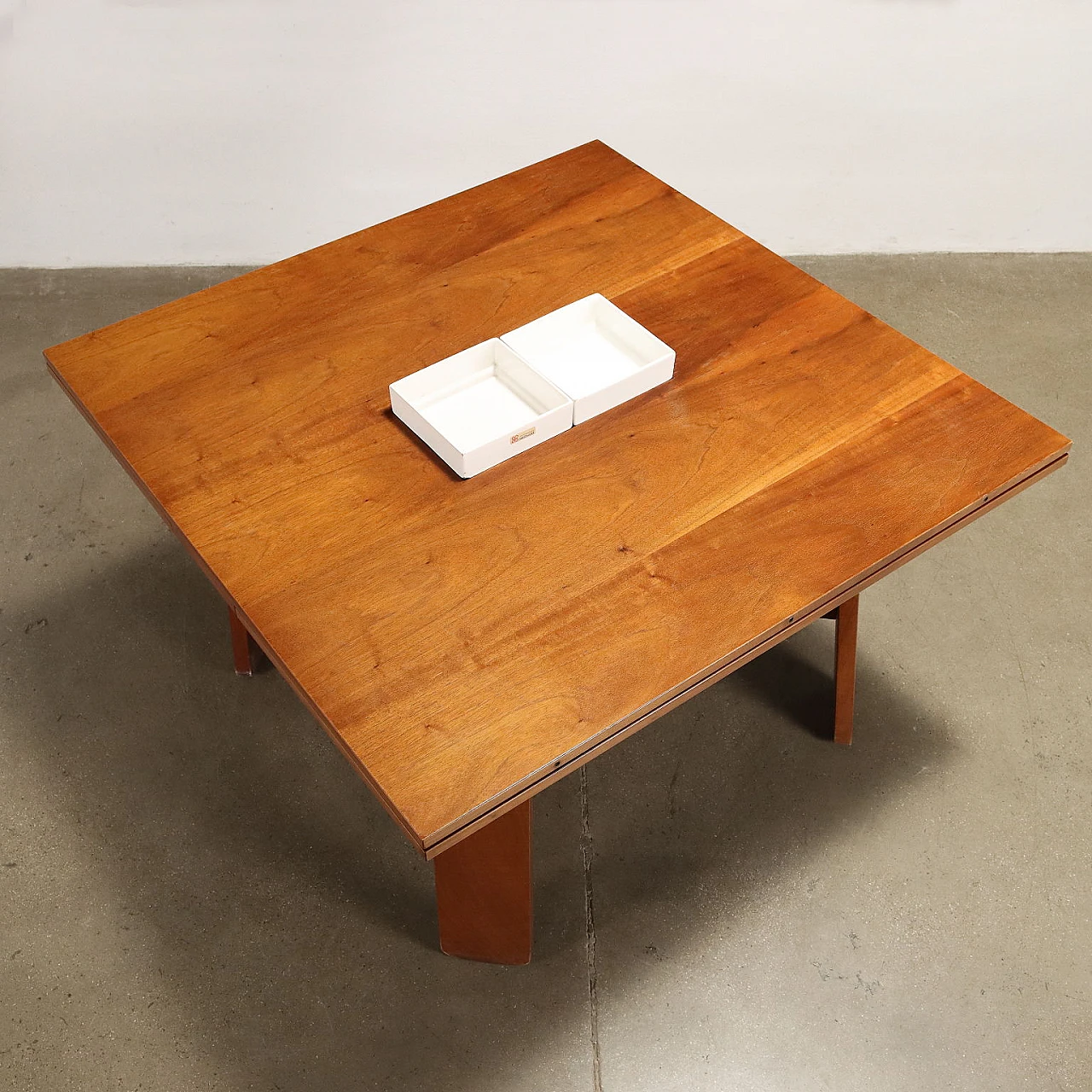 Table 612 in walnut veneered wood by Silvio Coppola for Bernini, 1960s 4