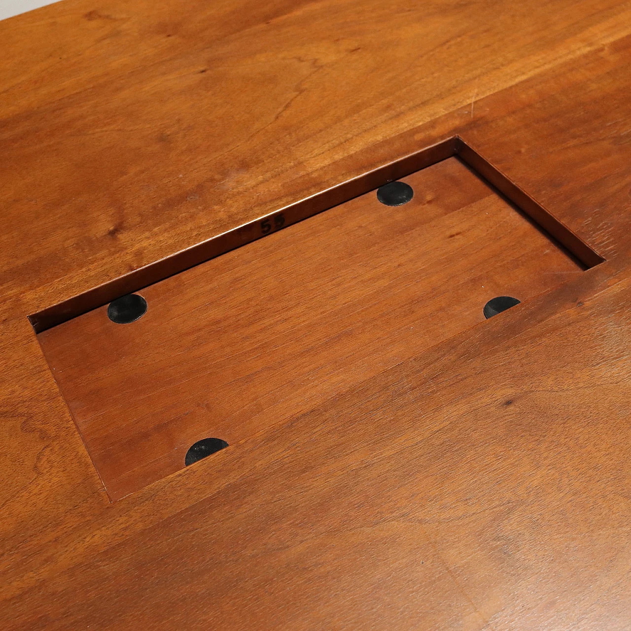 Table 612 in walnut veneered wood by Silvio Coppola for Bernini, 1960s 7