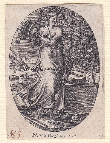 Etienne Delaune, Musique, incisione a bulino, 1569