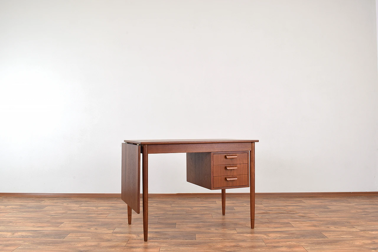 Scrivania allungabile danese in teak, anni '60 4