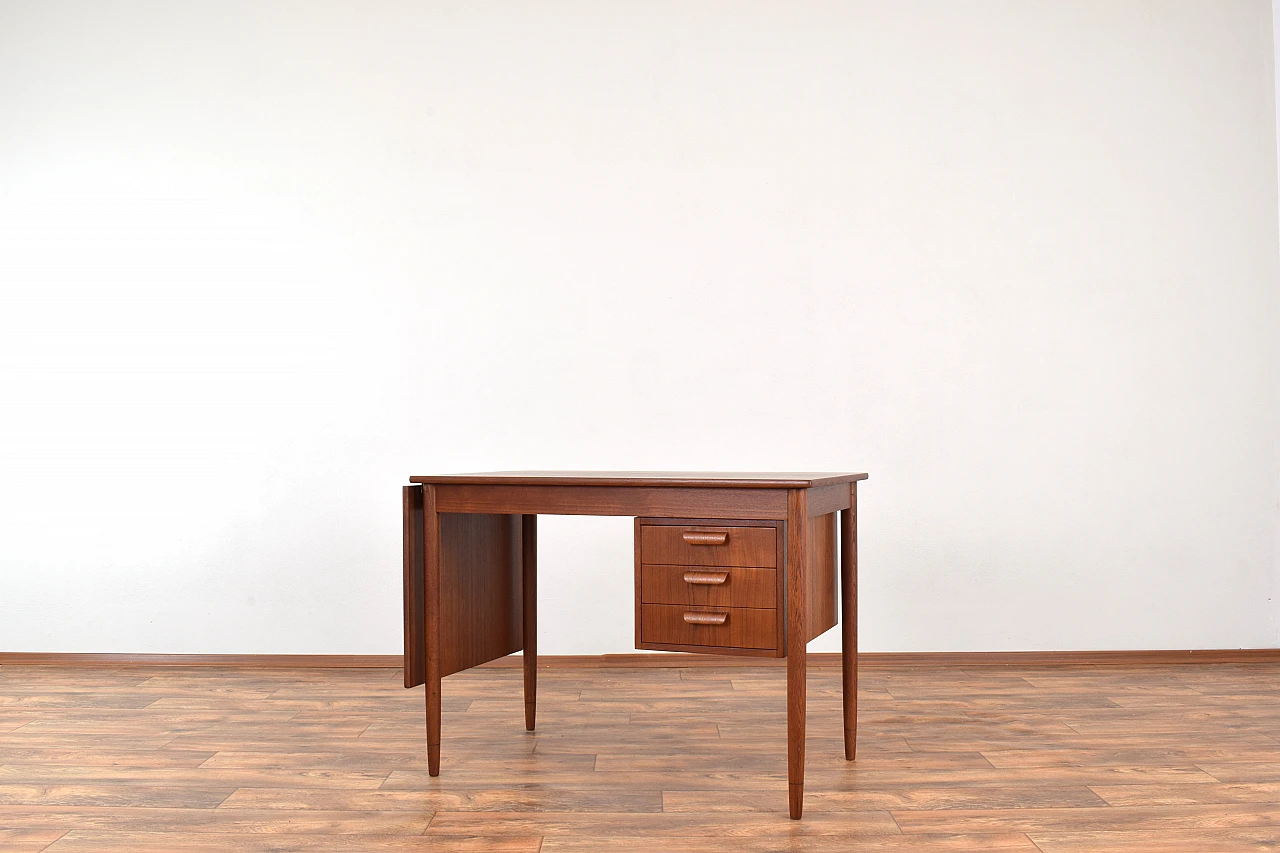 Scrivania allungabile danese in teak, anni '60 5