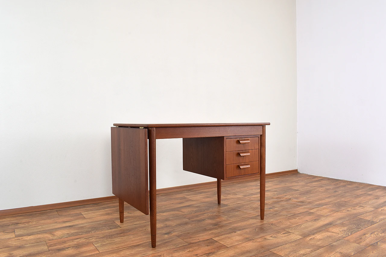 Scrivania allungabile danese in teak, anni '60 7