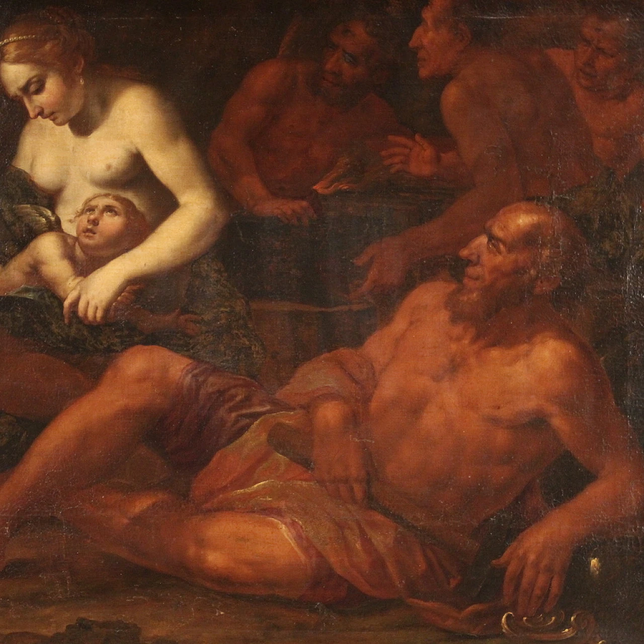 Venere punisce Cupido, dipinto a olio su tela, '600 5
