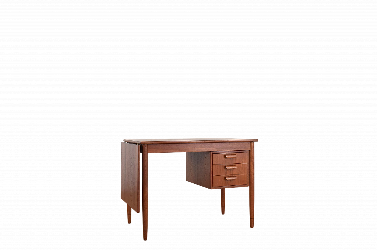 Scrivania allungabile danese in teak, anni '60 13