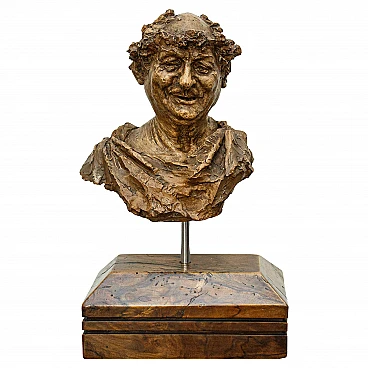 Adolfo Laurenti, Busto di togato, scultura in terracotta, '800