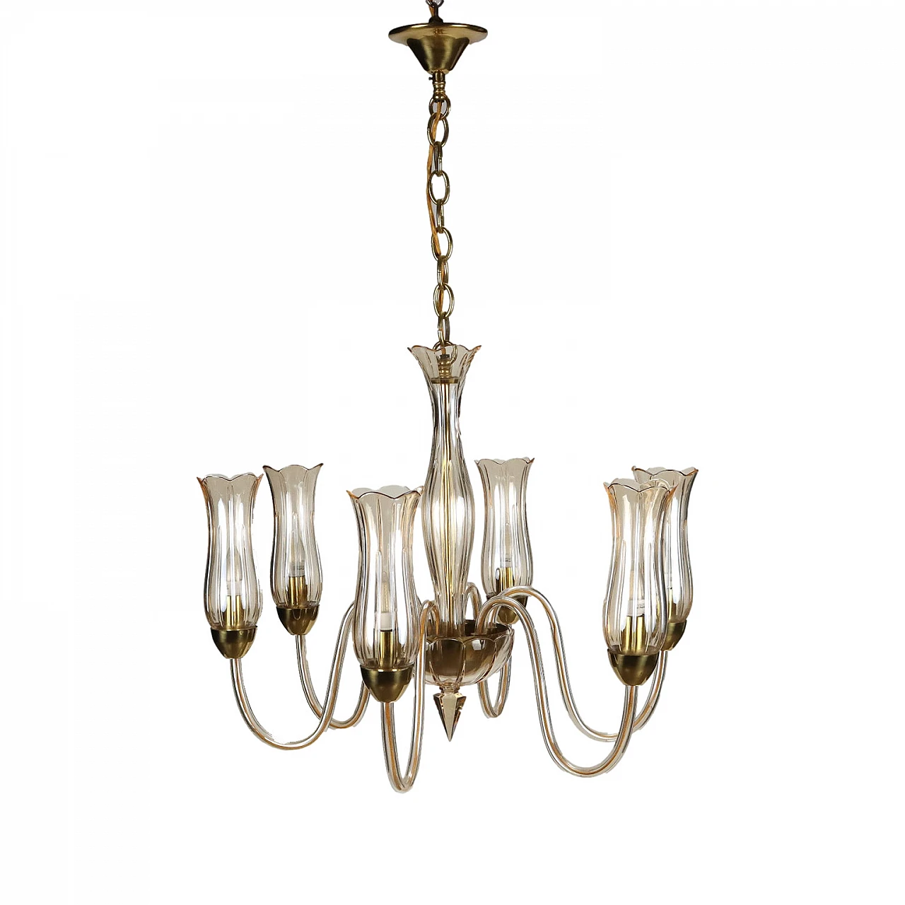 Blown glass chandelier, early 20th century 1