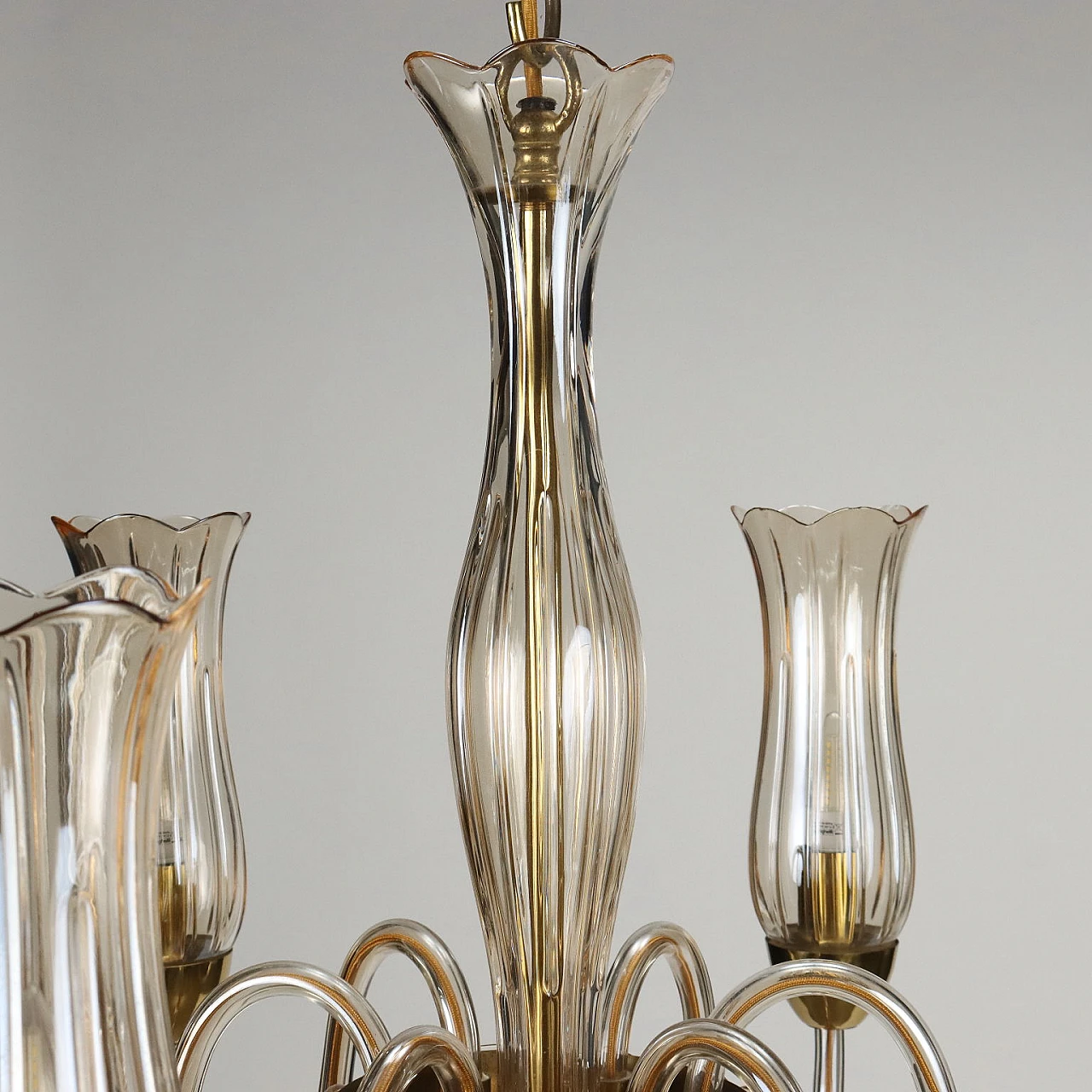 Blown glass chandelier, early 20th century 6