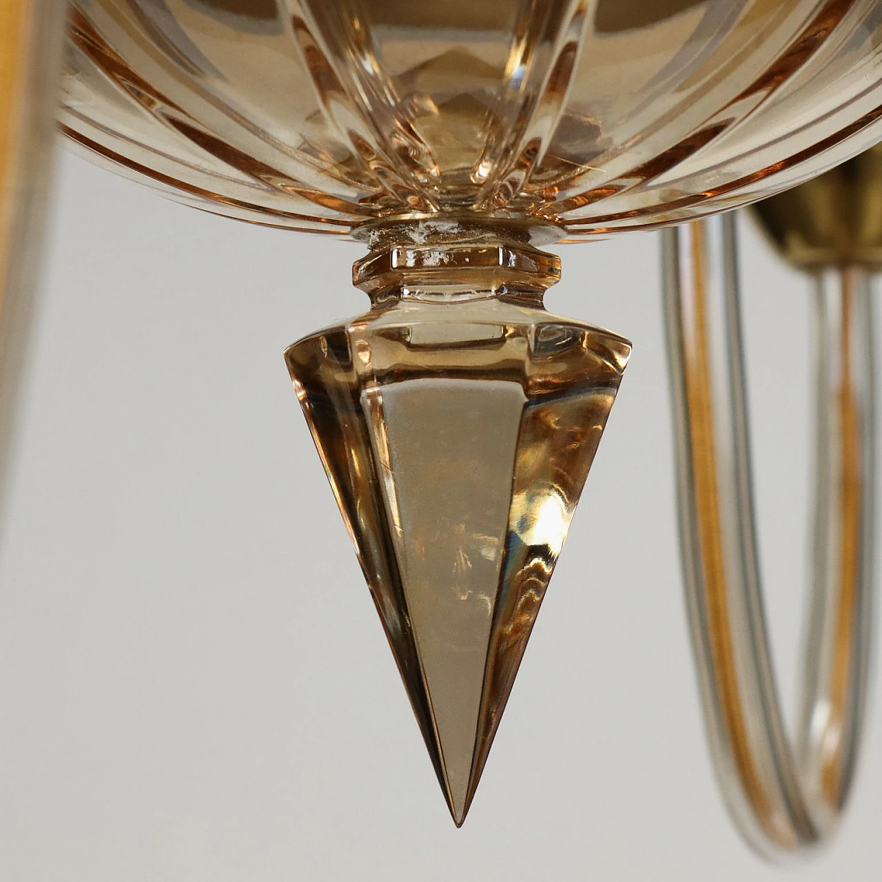 Blown glass chandelier, early 20th century 8