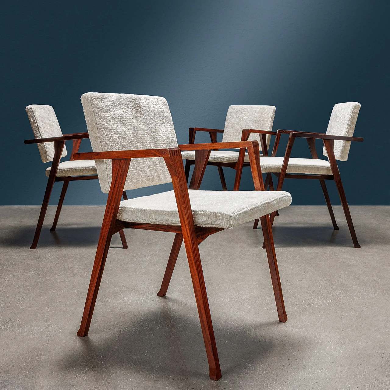4 Luisa armchairs by Franco Albini for Poggi 1