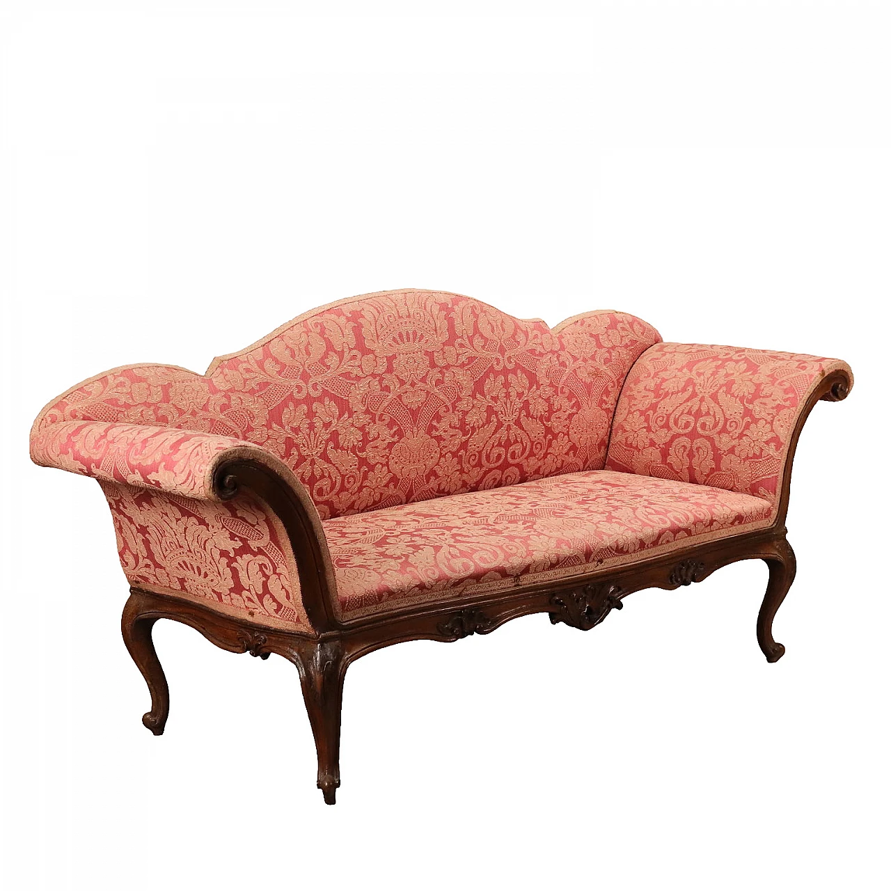 Divano Barocchetto lombardo in noce, metà '700 1