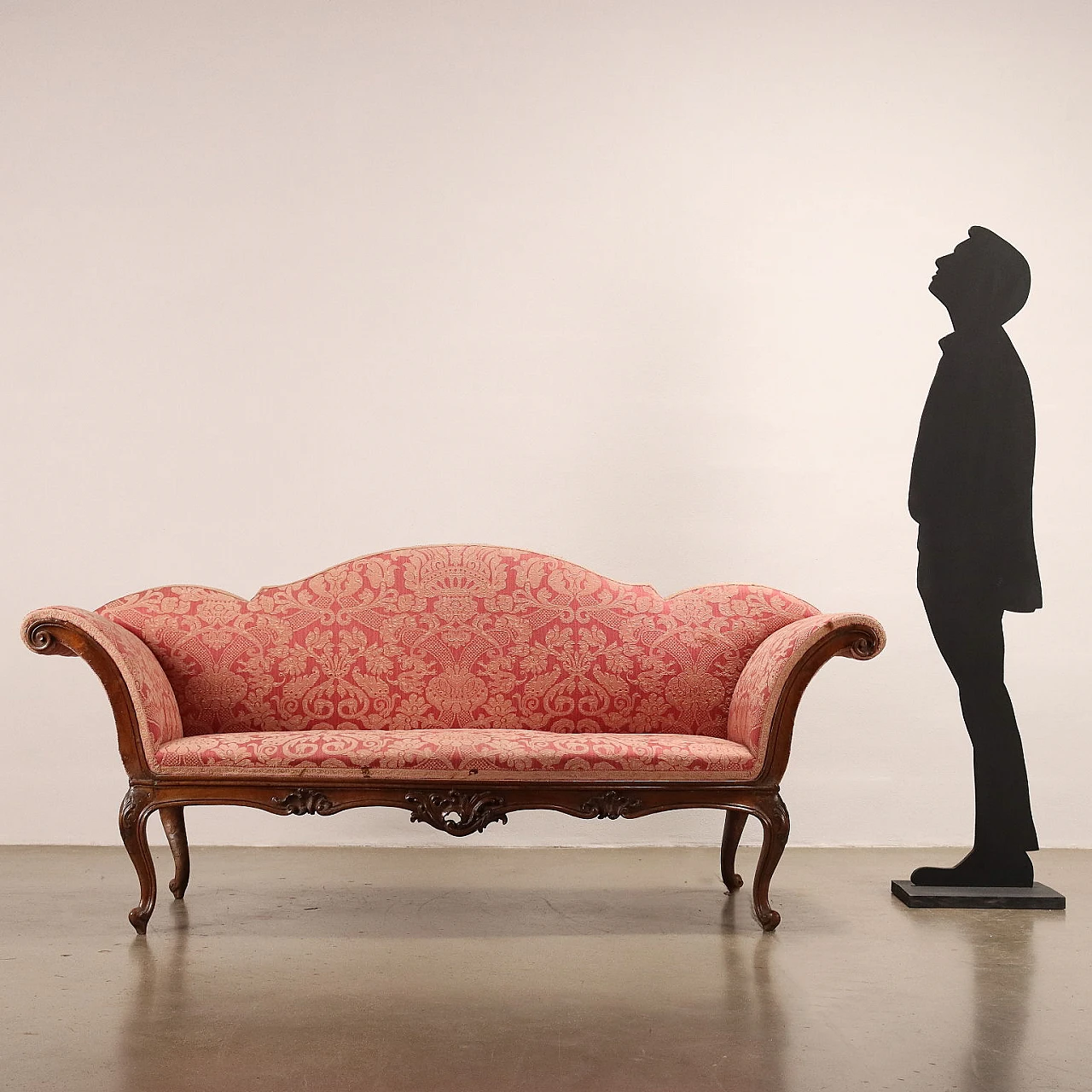 Divano Barocchetto lombardo in noce, metà '700 2